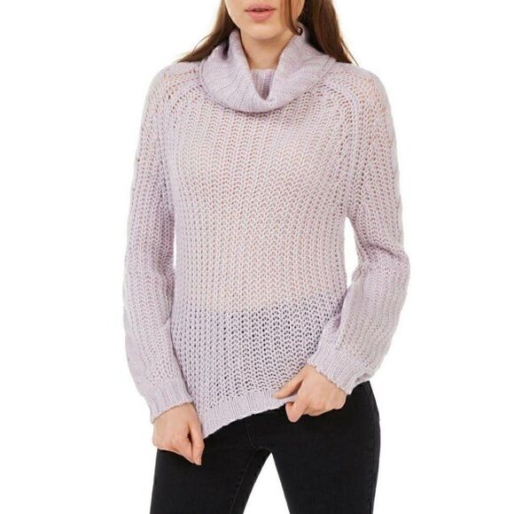 Juniors Planet Gold‎ Cowl Neck Sweater Purple Lilac - Picture 3 of 3